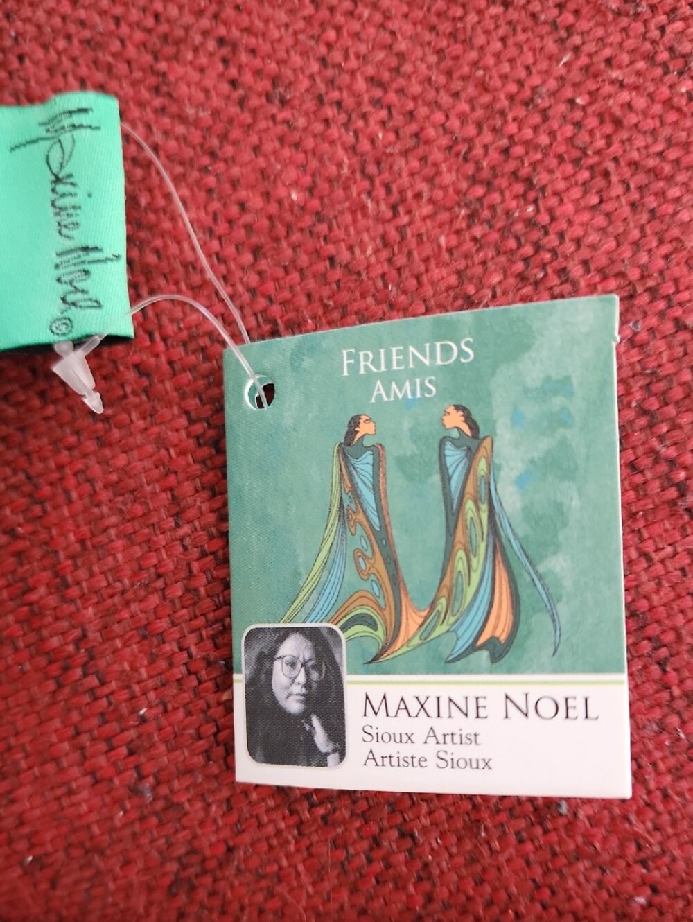 Maxine Noel Aqua Teal Winged Art Zip Pouch - Picture 2 of 3